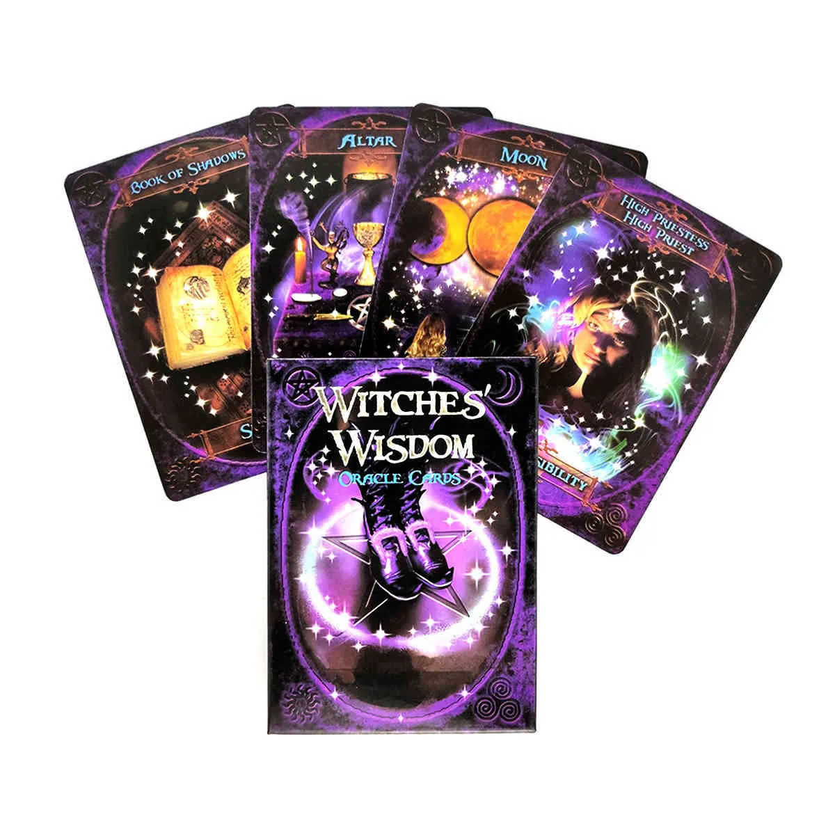 Горячая распродажа ведьм Мудрость Oracle Card Tarot Cards Мистическое руководство Палуба Джина развлечения Partys Настольная игра 48 листов / коробка