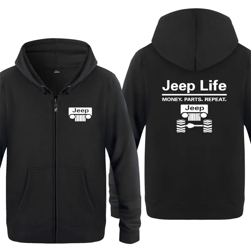 Car Life - Money Parts Ripeti Novità Felpe creative Uomo Mens Zipper Felpe con cappuccio in pile con cappuccio Cardigan 201128