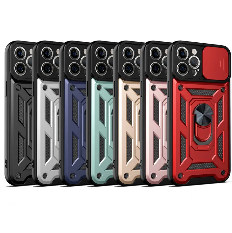 Po okna jest pchany pierścień pancerz futerał na telefon do iPhone 13 pro max 12 min 11 x xr xs 7 8 plus se case Cover