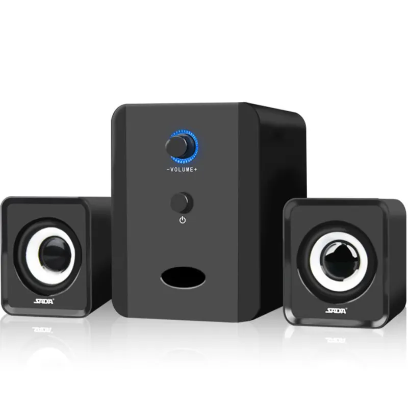 Altavoces combinados con cable USB Altavoces para computadora Altavoz Bluetooth Reproductor de música estéreo de graves Caja de sonido subwoofer para teléfono portátil de escritorio