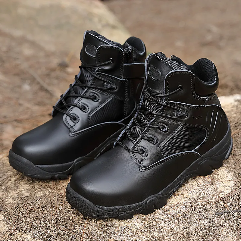 Waterproof Black Military Camper Milah Boots For Men Wear Resistant