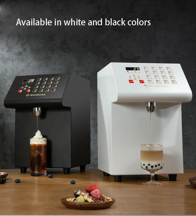 Food Processors Automatic Fructose Dispenser Stainless Steel Syrup Bubble Tea Shop Quantitative Machine 8L 16 Groups 220V