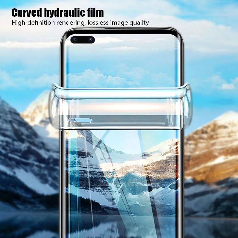 4PCS Hydrogel Volle Abdeckung Film Für Huawei P30 P40 P50 Pro Lite 5G Screen Protector Für Mate 20 30 40 Weichen Film Nicht