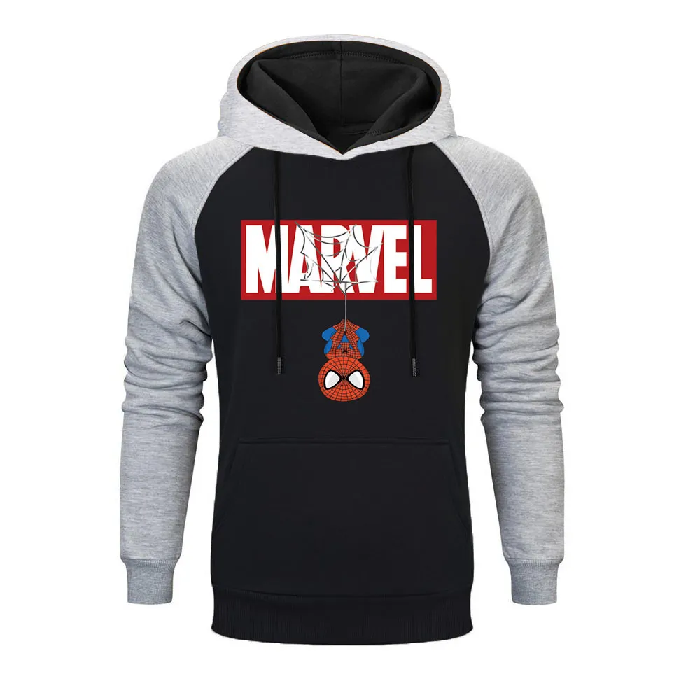 2019 New Fashion MAaglan Hoodies Men Sweatshirts Spider-Man Printed Sweatshirt Mauperhero Costume Mens Hoodie