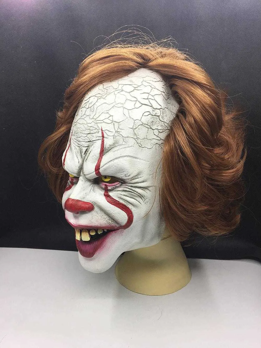 Stephen King`s Clown Mask Full Face Horror Joker Mask Latex Masks Clown Mask Halloween Cosplay Costume Props Party Masks DBC VT0944