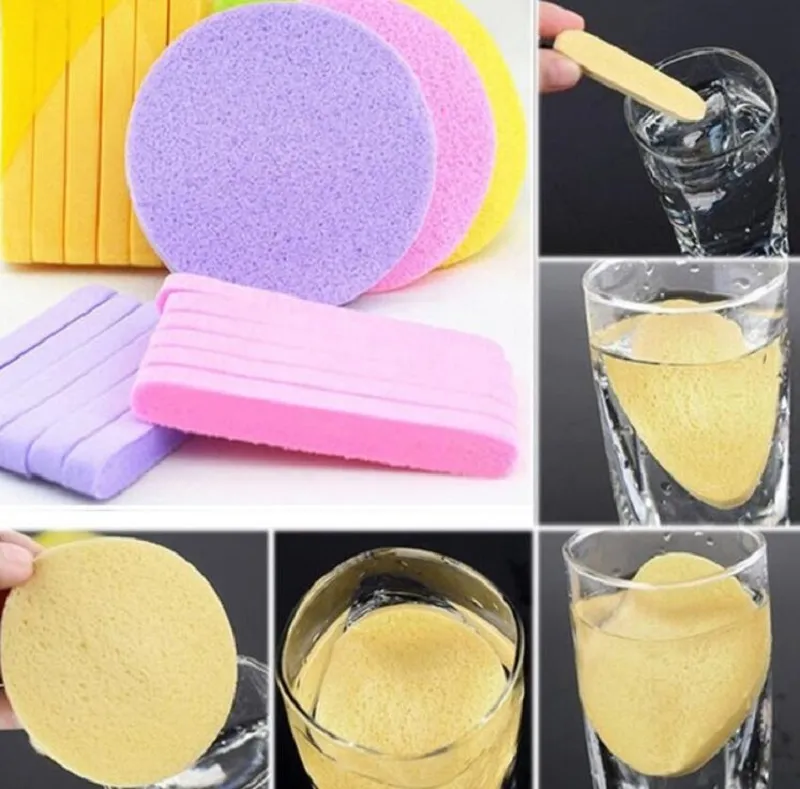 DHL 12pcs/festgelegte Gesichtsreinigung Sponge Gesichtsreiniger Matte Reise Make -up Gesichtsstift Schönheit Kosmetische Werkzeugzubehör Air11111