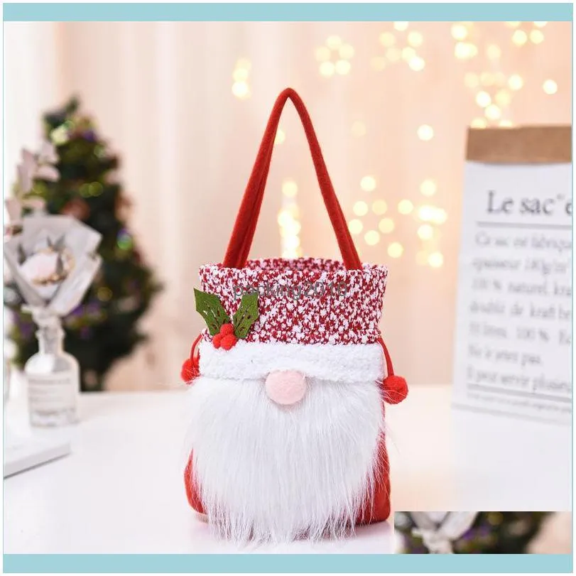 24*20cm Christmas Sacks Large for Presents and Gifts Xmas Tree Decorations Indoor Decor Ornaments CO537