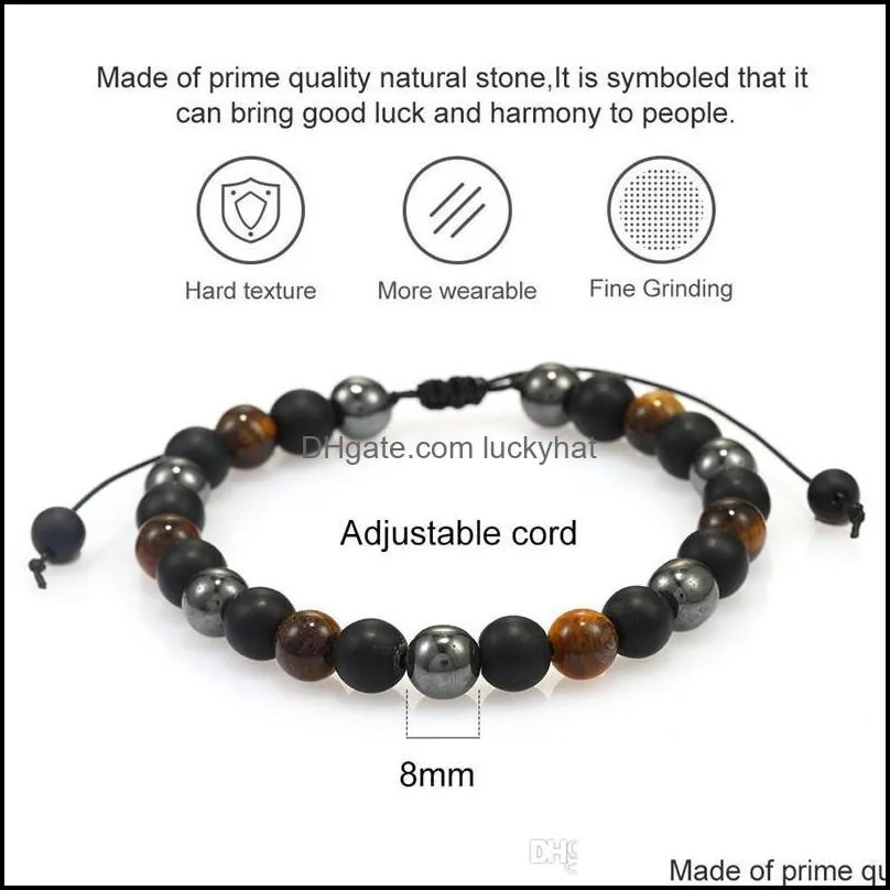 Hot Sale Classical Handmade Braiding And Elastic Rope Bracelet For men women Bead Braided Charm Bracelets Jewelry gift Wholesale