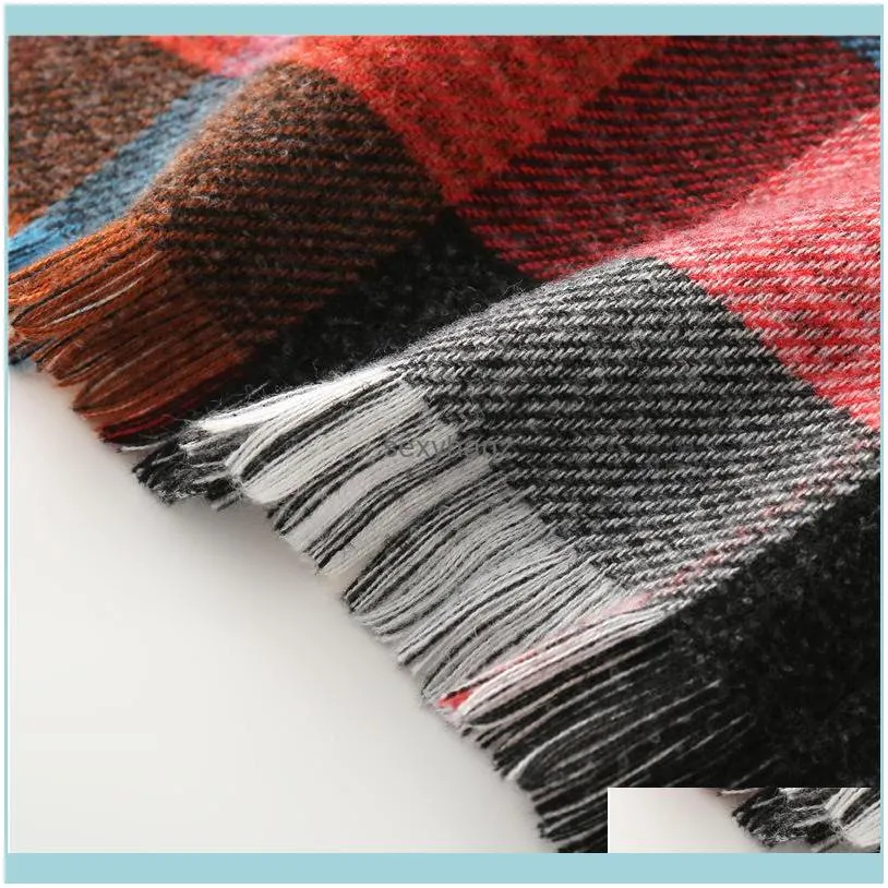 70*200cm New Winter Scarf Korean Double-sided Grid Plaid Scarves In Autumn and Women`s Shawls Keep Warm