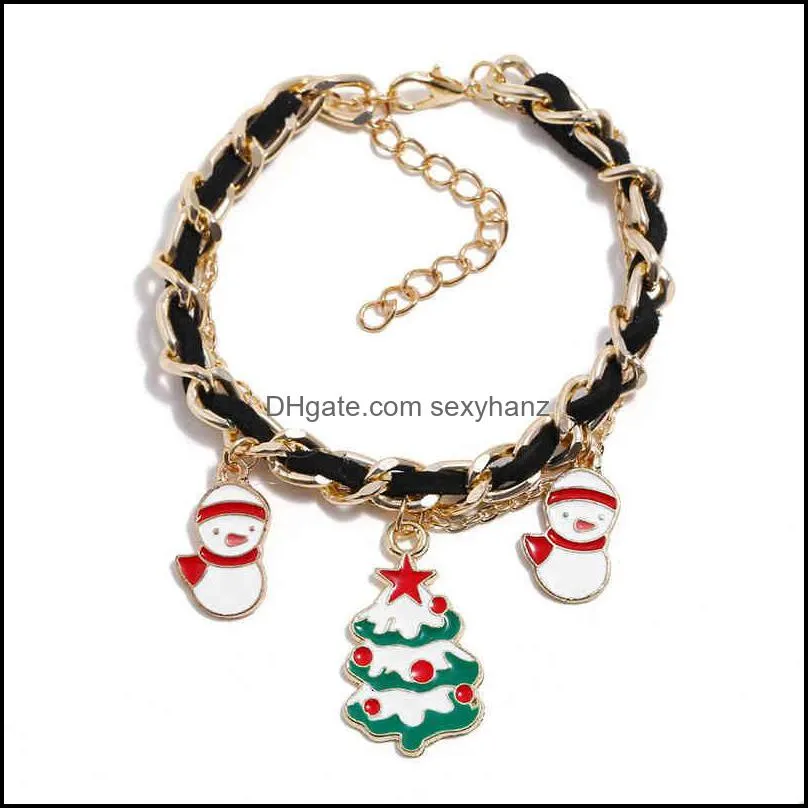 Bracelets bracelet Snowflake tree alloy oil dripping