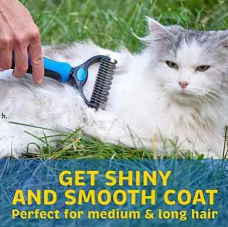 Pet Grooming Massage comb Brushes Double Sided Dogs Cats Safe Hair brush RRF13775