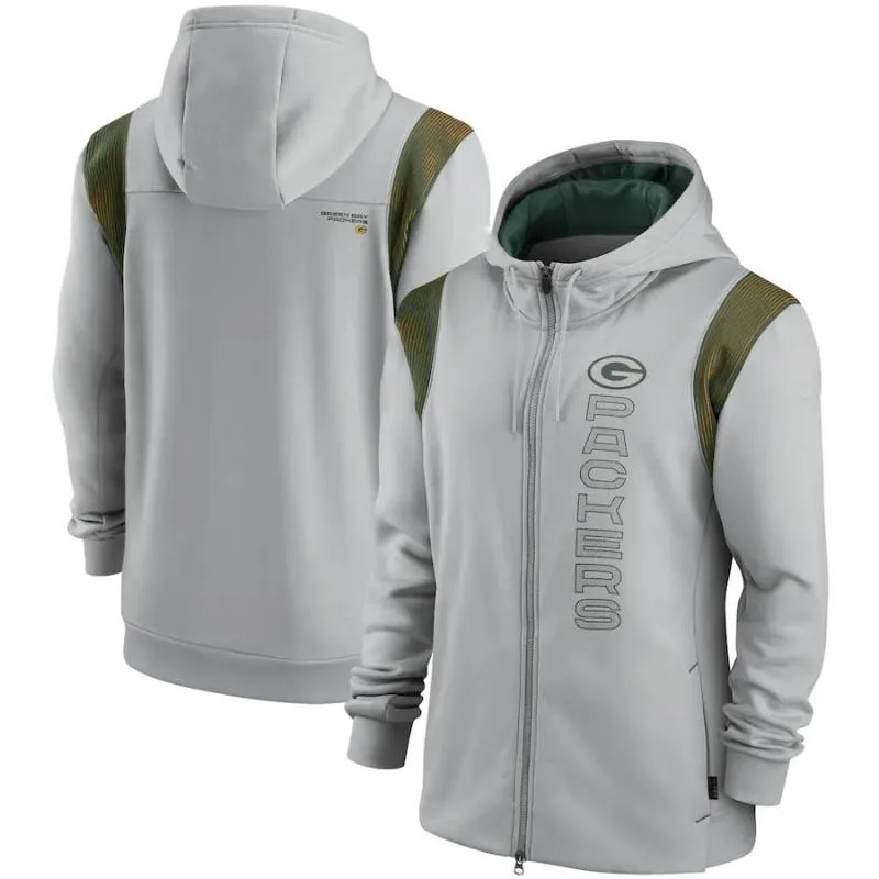 Vestes pour hommes Green Bay Hommes Sweat-shirt Packers Sports Coelle Fanatics Defender Full-Zip American Zip Up Hoodie Veste