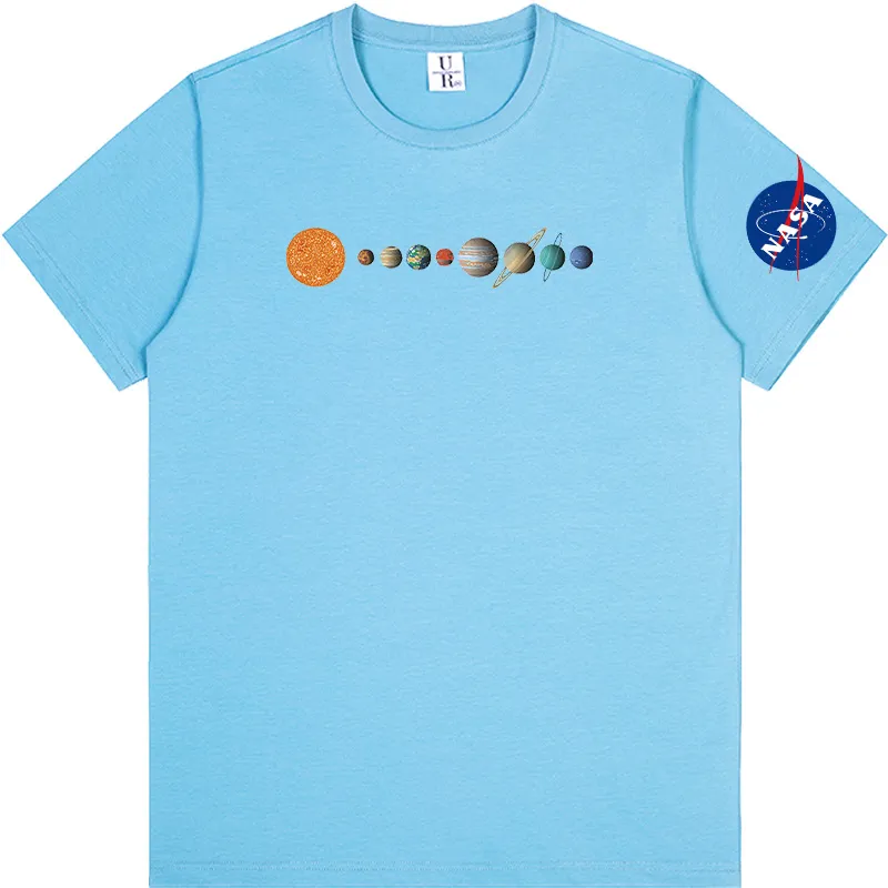 НАСА Мужская футболка Женская дизайнерская рубашка повседневная футбола