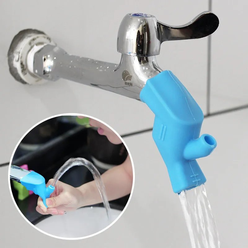 Faucet de silicone extensor banheiro cozinha pia lavar mão extender viajar portátil bochecho bico crianças lavar mão helper