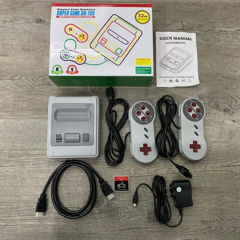 SN 100 32 Битный Булиту В 400 1000 Игр HD Retro TV Game Pigion.