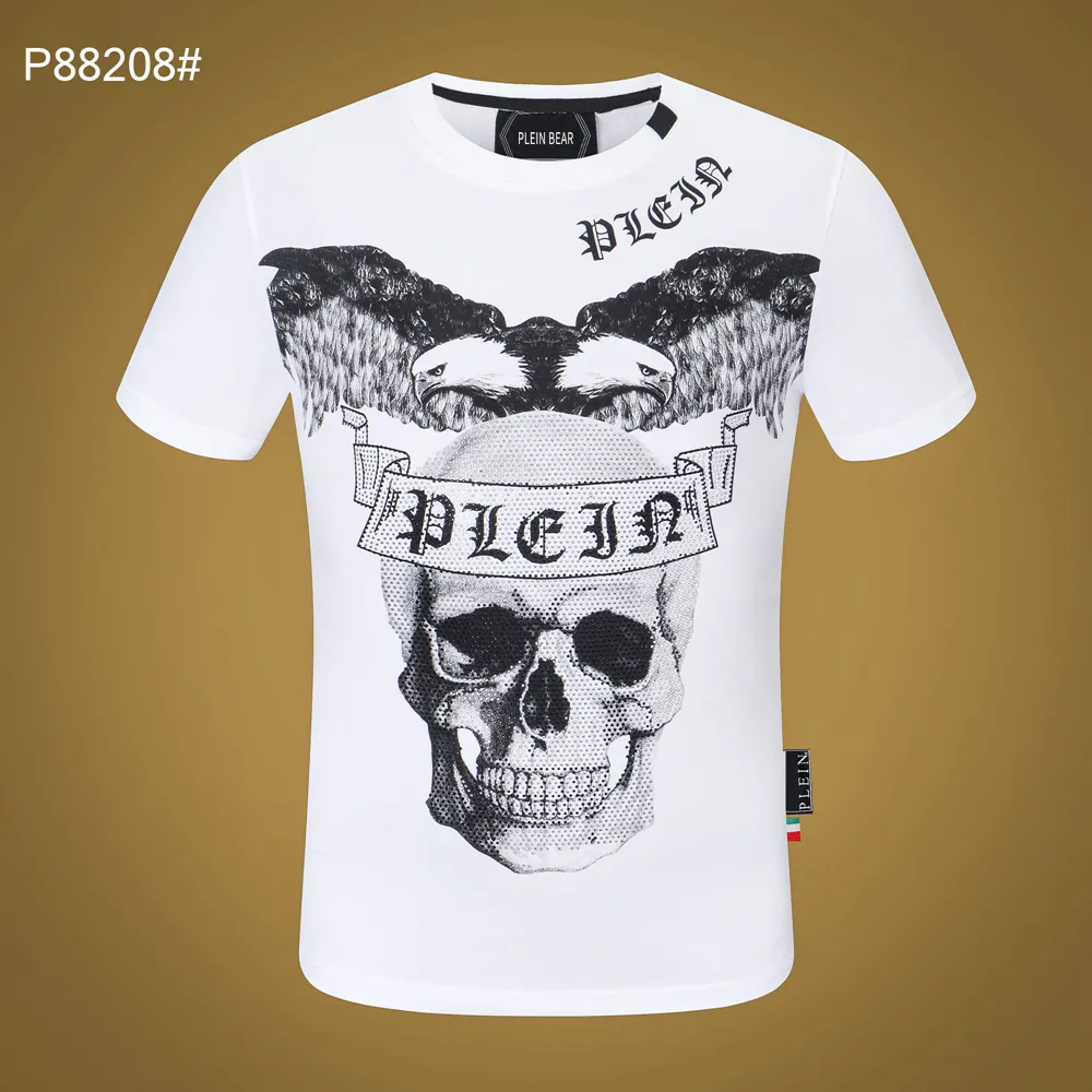 24SS Plein Bear T-shirt Herenontwerper T-shirts Brandkleding Rhinestone Skull Men T-shirts klassieke hoogwaardige hiphop streetwear t-shirt casual top tees pb 11317