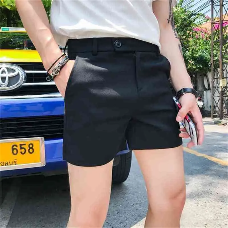 Summer Casual Solid Men's Shorts Mens Beach Coton Slim Fit Mâle Homm Marque Vêtements Court Masculino 3XL-M 210806