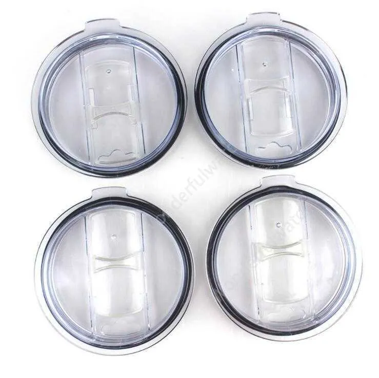 투명 플라스틱 컵 뚜껑 슬라이딩 스위치 커버 Drinkware 뚜껑 20 30 oz 자동차 맥주 머그잔 스플래시 증거 DAW393