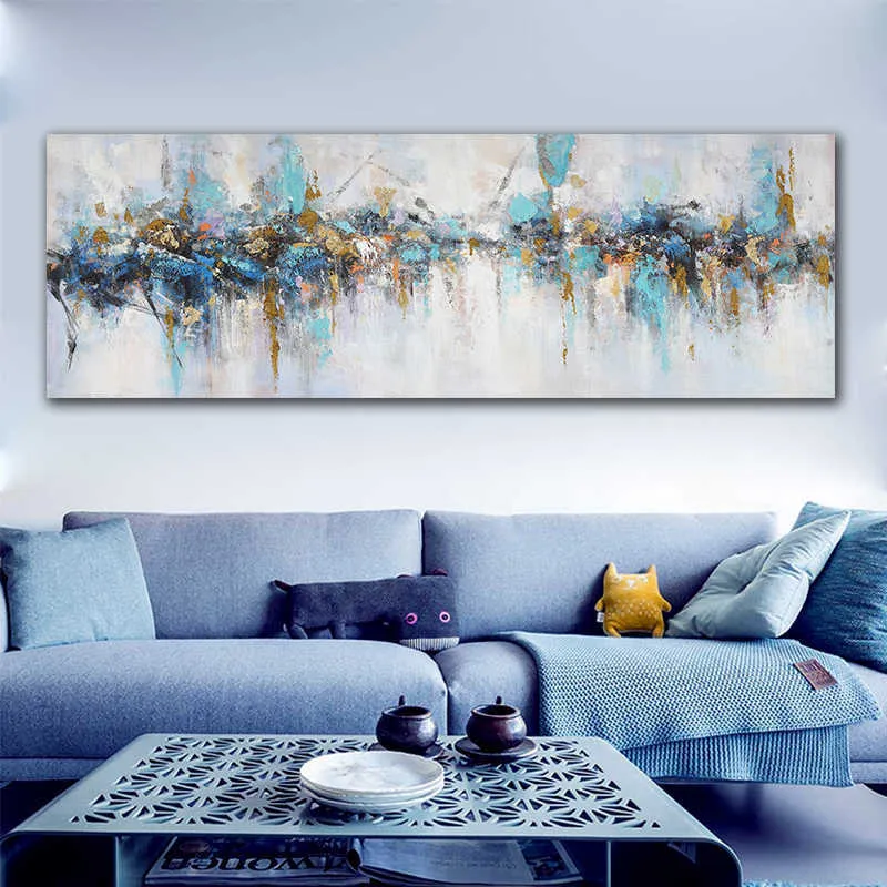 Goodecor Modern Canvas Målning Abstrakt Stor Storlek Väggkonst Vardagsrum Dekoration Bilder Kanfastryck Heminredning 210705