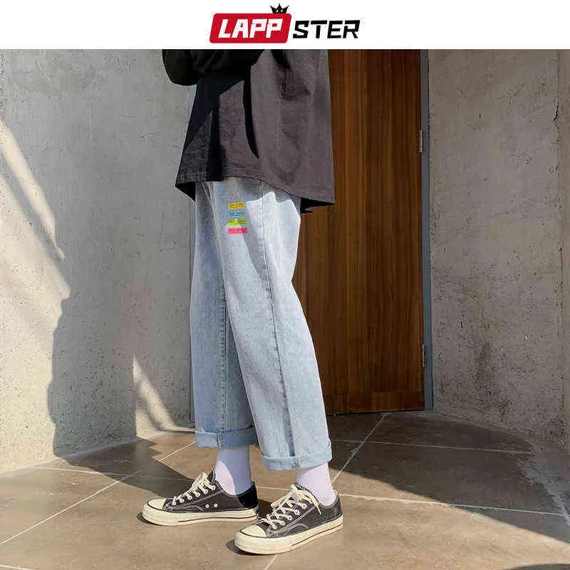 Lappster Mannen Дизайнер Kawaii Harajuku Jeans Broek 2022 Херен Бэкги Винтажная уличная одежда Джинсовая одежда Mannelijke Kpop Mode Jean 0309