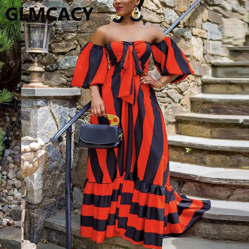 fitted lace wedding dress ELR Off The Shoulder Striped Maxi Dress – Miss Cocky