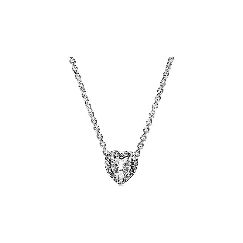 925 srebrne srebrne wisiorek Naszyjnik oryginalne pudełko do Pandora CZ Diamond jasny naszyjnik z łańcuchem gwiazdek Kobiety i mężczyźni ustawiają prezenty244T