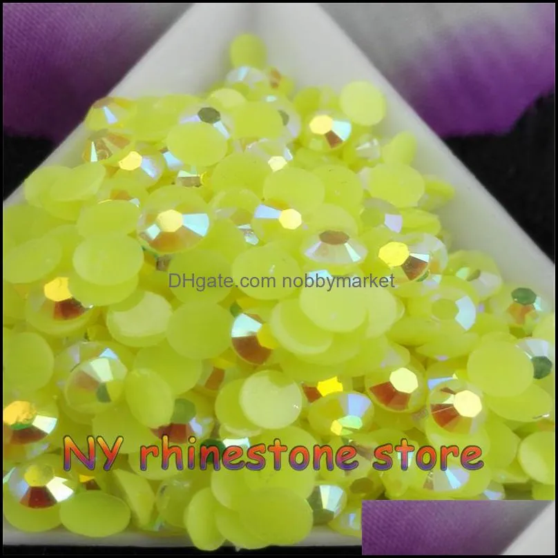 2500pcs/bag SS20 5mm 7 Color Jelly AB Resin Crystal Rhinestones FlatBack Super Glitter Nail Art Strass Wedding Decoration Beads Non HotFix