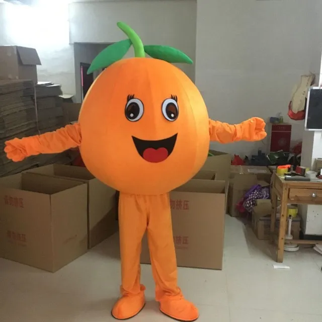 Halloween adorável laranja mascote traje de alta qualidade cartoon fruta anime tema caráter adulto tamanho Natal carnaval festa de aniversário fantasia vestido