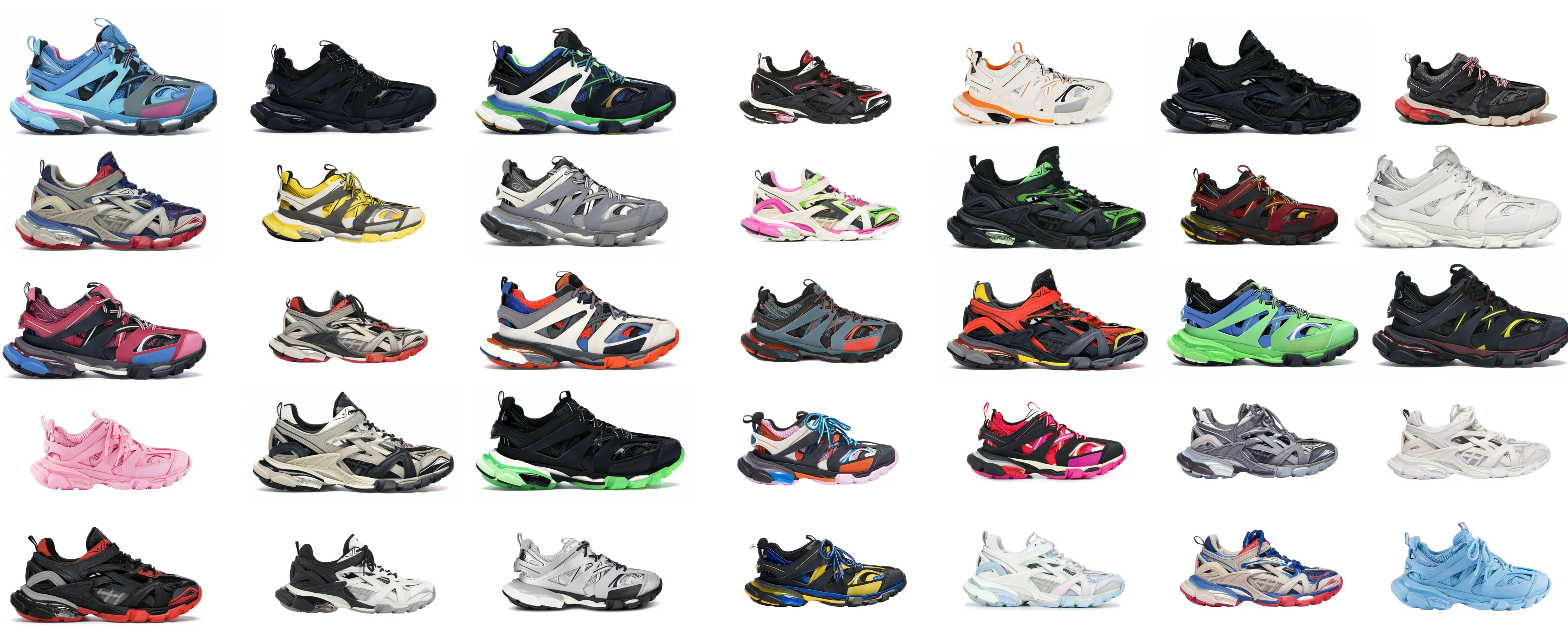 Authentic Track 4.0 2.0 3.0 Shoes Pink Black Runners Blue Green White Orange Grey Red Joggers Triple S Trainers Men Women Outdoor Sneakers 18ss Designer With Original Box