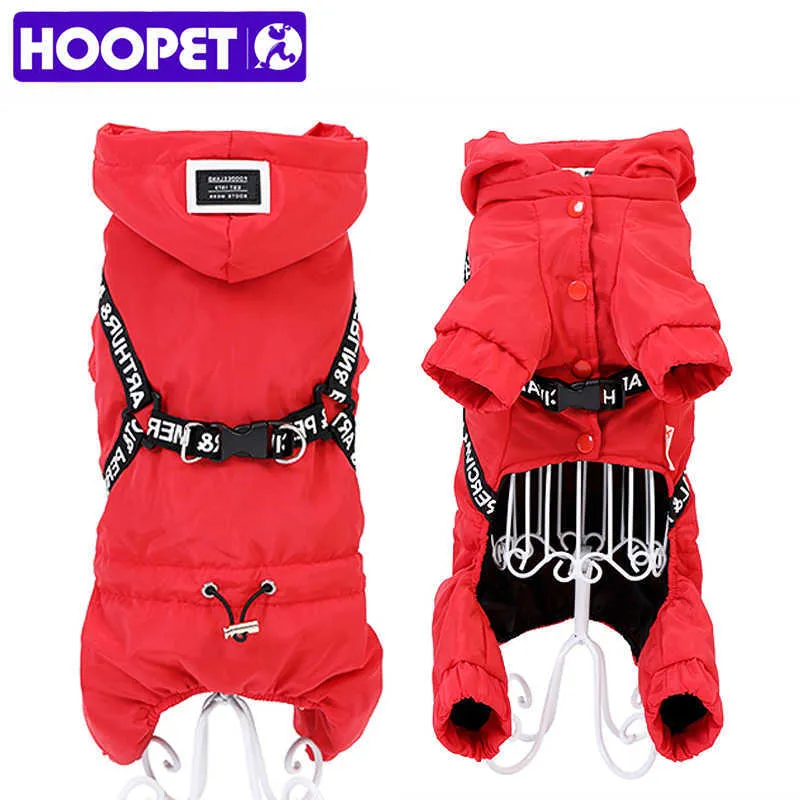 HOOPET ropa para perros invierno cálido mascota perro chaqueta abrigo cachorro chihuahua ropa sudaderas con capucha para perros pequeños medianos cachorro traje 211007