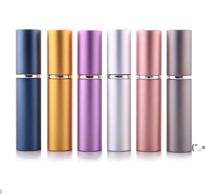 perfume bottle 5ml Aluminium Anodized Compact Perfume Aftershave Atomiser Atomizer fragrance glass scent-bottle Mixed color BWE10612