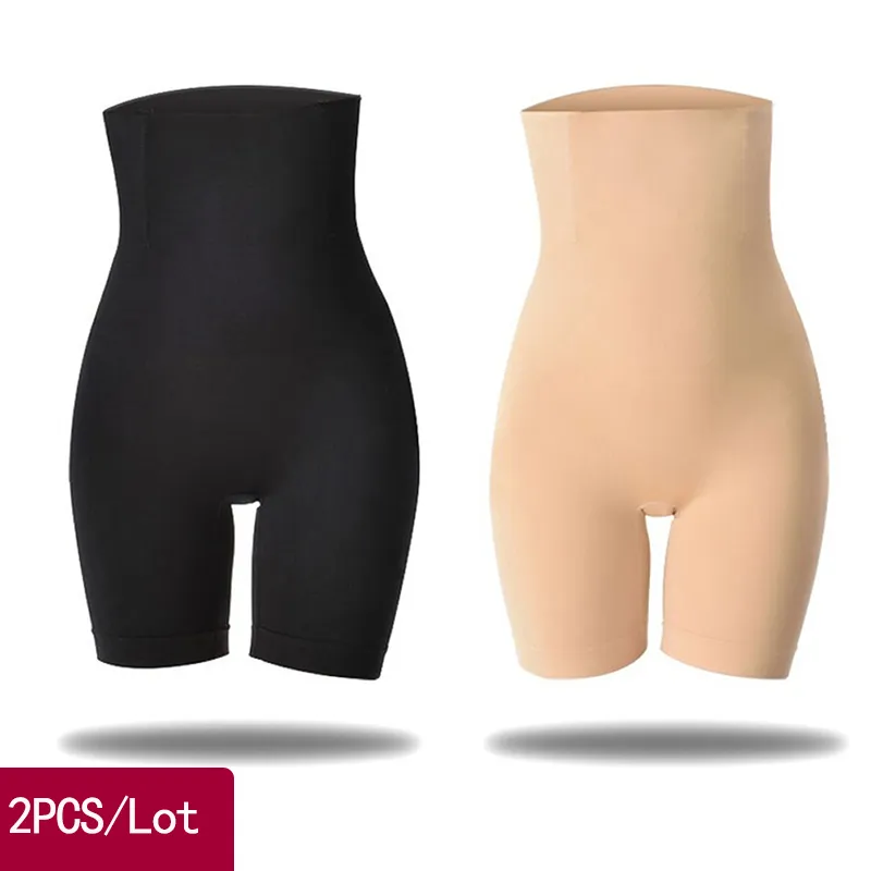 2 PCS Shapewear for Women Tummy Control High Waist Panties Plus Size Short  Seamless Body Shaper Thong Shaper Girdle