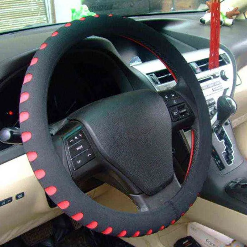 5 Colors Universal Car Steering Wheel Cover Eva Material Automotive Steering Protector Diameter 38Cm Car Wheel Cover J220808