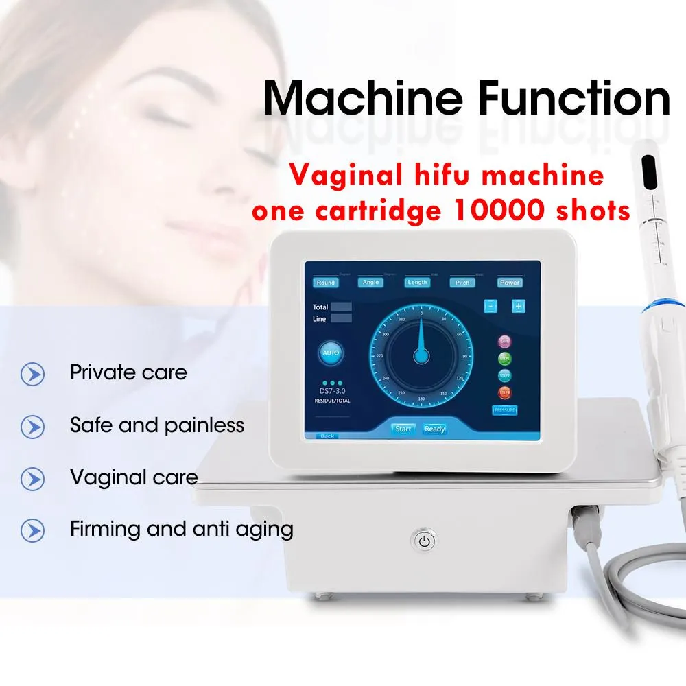 Portable Professional High Intensity Focused Ultrasound HIFU Machine 10000 Shots Shrink Vaginal Skin Tightening Rejuvenation Beauty Device CE