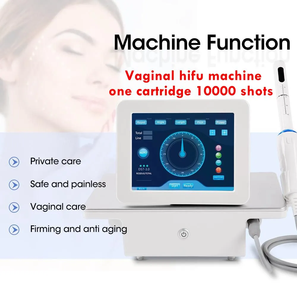 Portable Professionnel Haute Intensité Ultrasons Focalisés Machine HIFU 10000 Coups Rétrécir La Peau Vaginale Resserrement Rajeunissement Beauté Dispositif CE