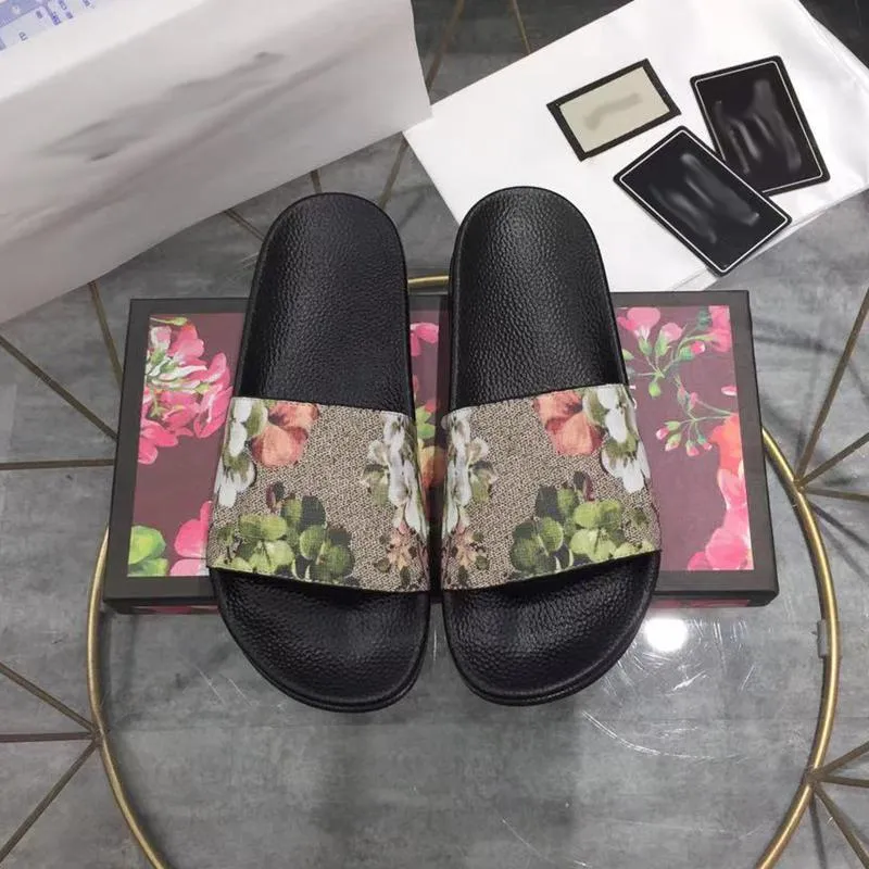 Designer Slippers Men Women Sandals Blooms Slippers Rubber Slides