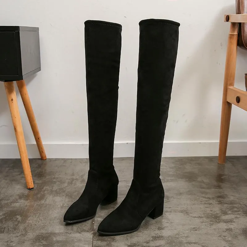 Over the knee plus size boots deals