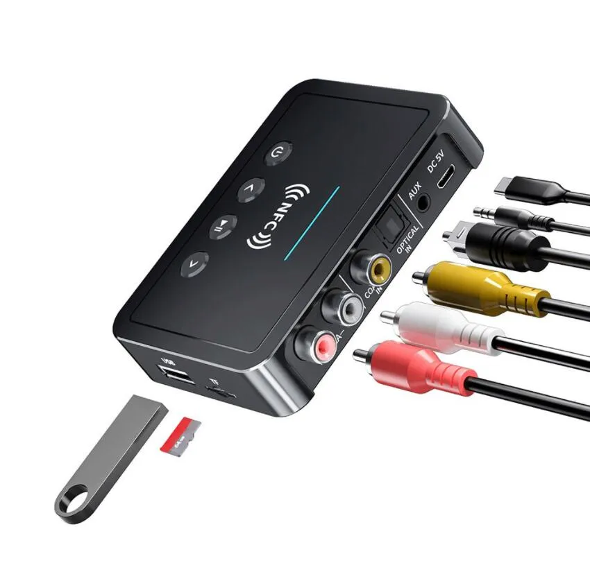 Adattatore Bluetooth 5.1 Per Auto – Ricevitore USB/AUX Con Cavo 3.5mm Per Musica Wireless E Vivavoce