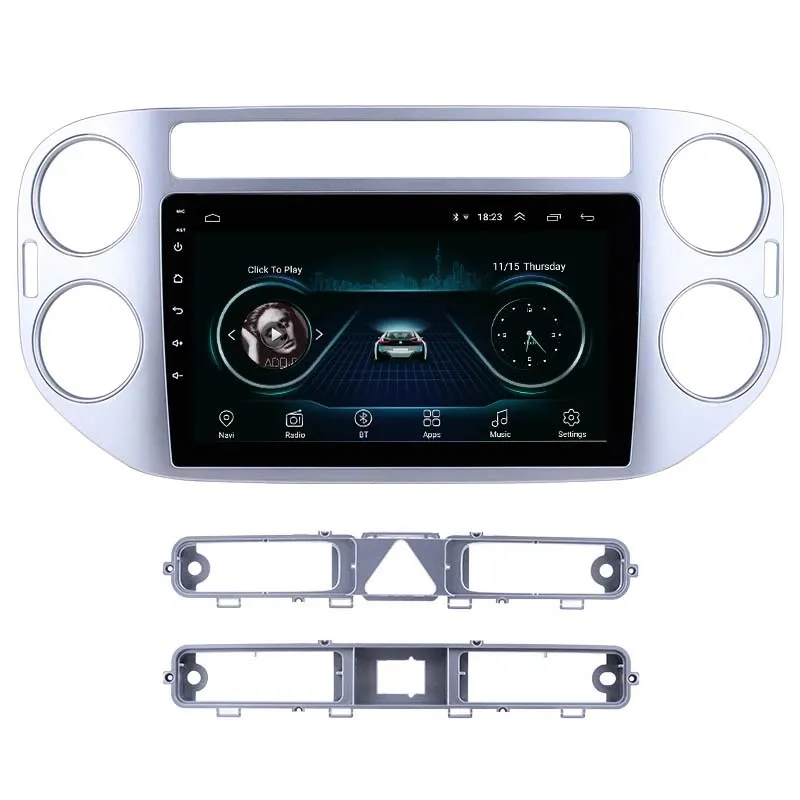 9 inç Android Araba DVD Oynatıcı Radyo Ses GPS Navi Stereo VW Volkswagen TIGUAN 2010-2015 için Multimedya Kafa Ünitesi