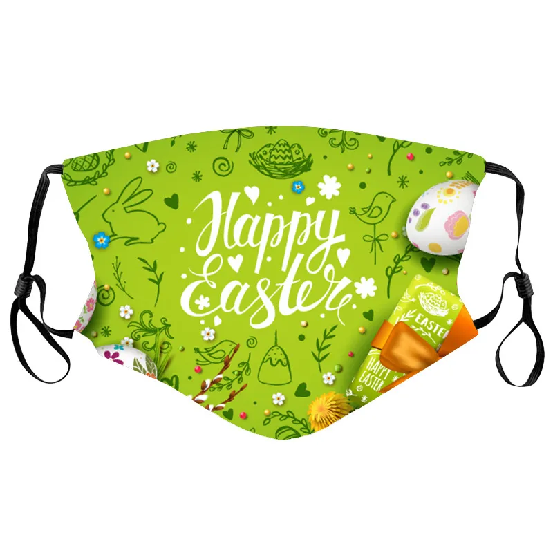 Designer face masks Easter bunny egg printed cotton cloth washable mask adult dust and haze masks hot sell