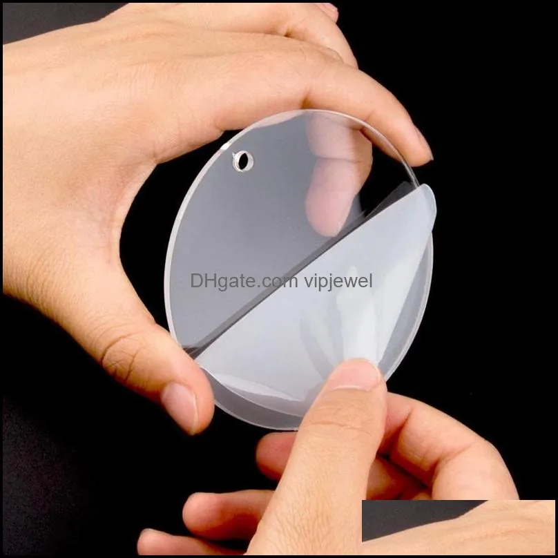 Keychains 100 Pieces 2 Inch Clear Acrylic Blanks With Hole,Durable Disc Perfect For DIY Crafts(1/8 Thick)