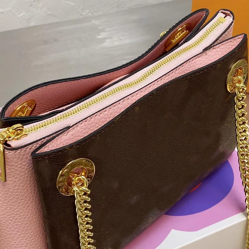 Women Chain Handbags Wallet Shoulder Crossbody Bag Shopping Tote Bags Genuine Leather Fashion Classic Letter Patchwork Color High Quality Clutch
