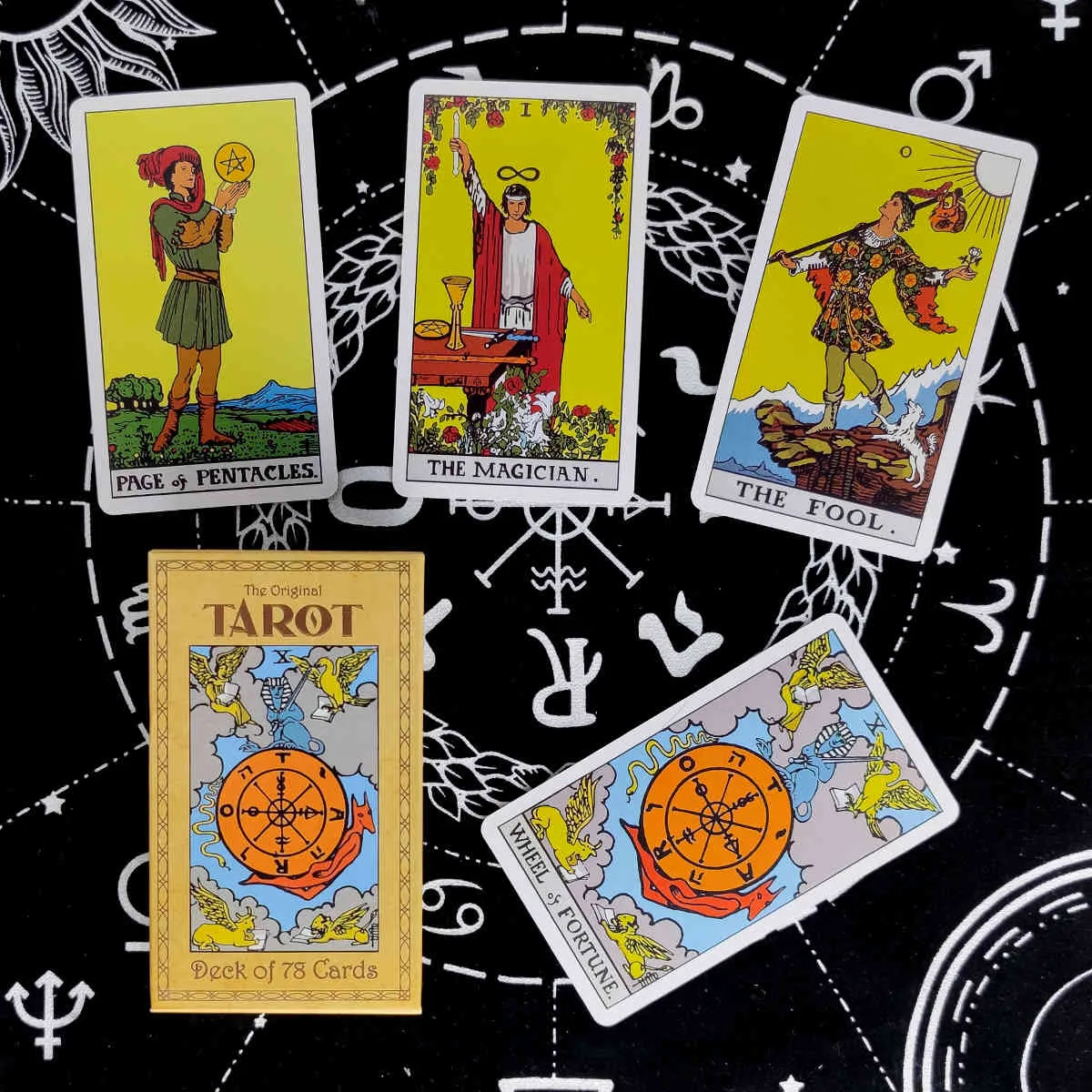 Orijinal Tarot Kartları Kehanet Kehaneti Güverte İngilizce Sürüm Eğlence Kurulu Oyunu 78 Sayfalar / Kutu