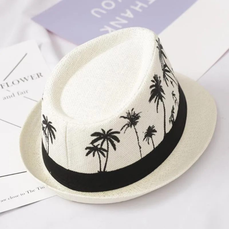 Andrewgoudelock szerokie grzbiet czapki trilby plażowa ochrona przeciwsłoneczna Panama Fedora Travel Straw Słomowa czapki czapki sombrero swobodne letnie mężczyźni