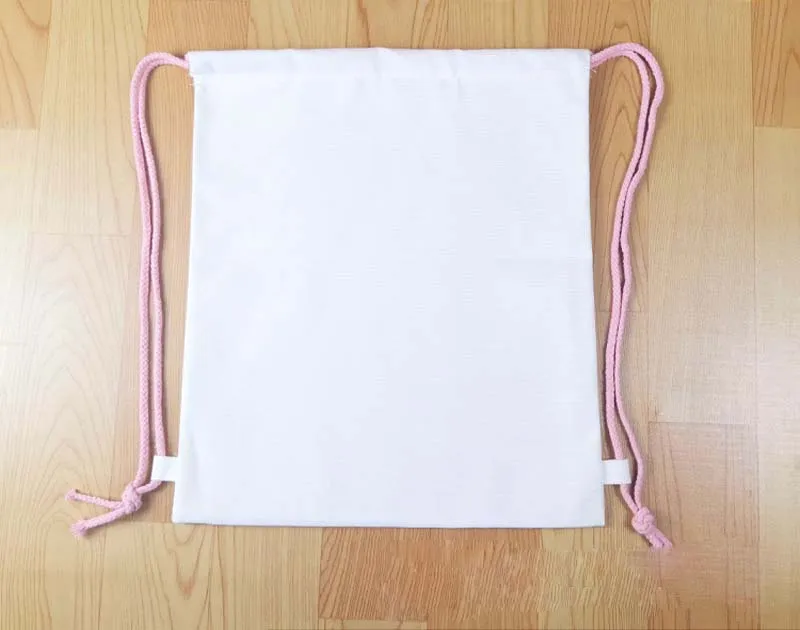 DHL30PCS Things Sacks Сублимация DIY белый пустой Drawstring рюкзак мешок смешивания