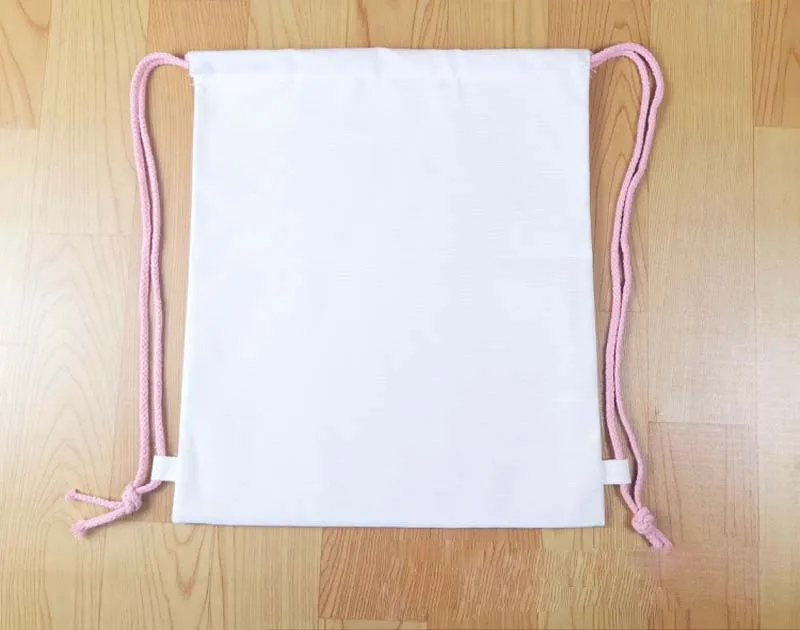 DHL30PCS 물건 자루 승화 DIY 흰색 빈 Drawstring 배낭 가방 믹스 컬러