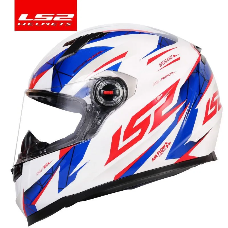 LS2 FF358 كامل الوجه للدراجات النارية خوذة عالية الجودة LS2 البرازيل العلم capacete casque moto helm ece المعتمدة لا مضخة