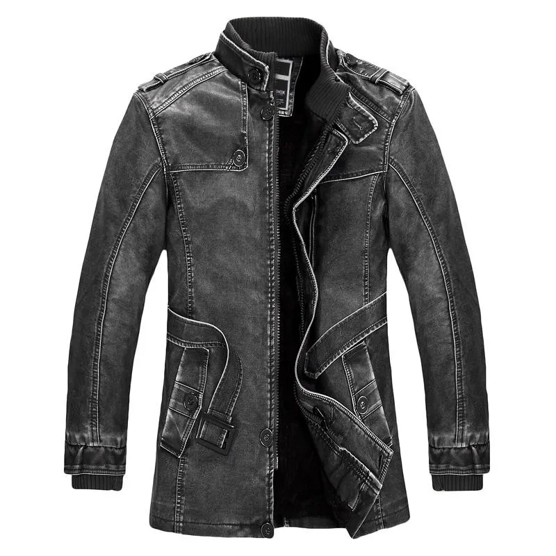 Collier en cuir pour hommes Collier debout Haute Qualité Veste pour hommes Slim Tarif chaud Mens Vestes motards moto vestes