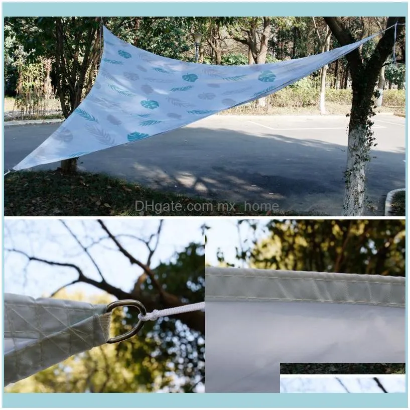 Suncreen Awning Triangular Shade Sail UV Block Printing With 2m*3 Rope Shading Rate 90% Outdoor Garden Triangle Oxford Cloth