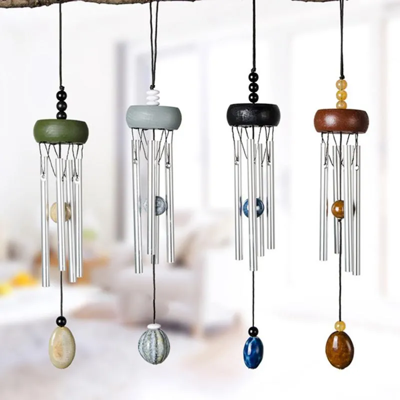 Decorative Objects & Figurines Crafts Mini Solid Aluminum Rod Wind Chime Home Decoration Wall Hanging Door Car Pendant
